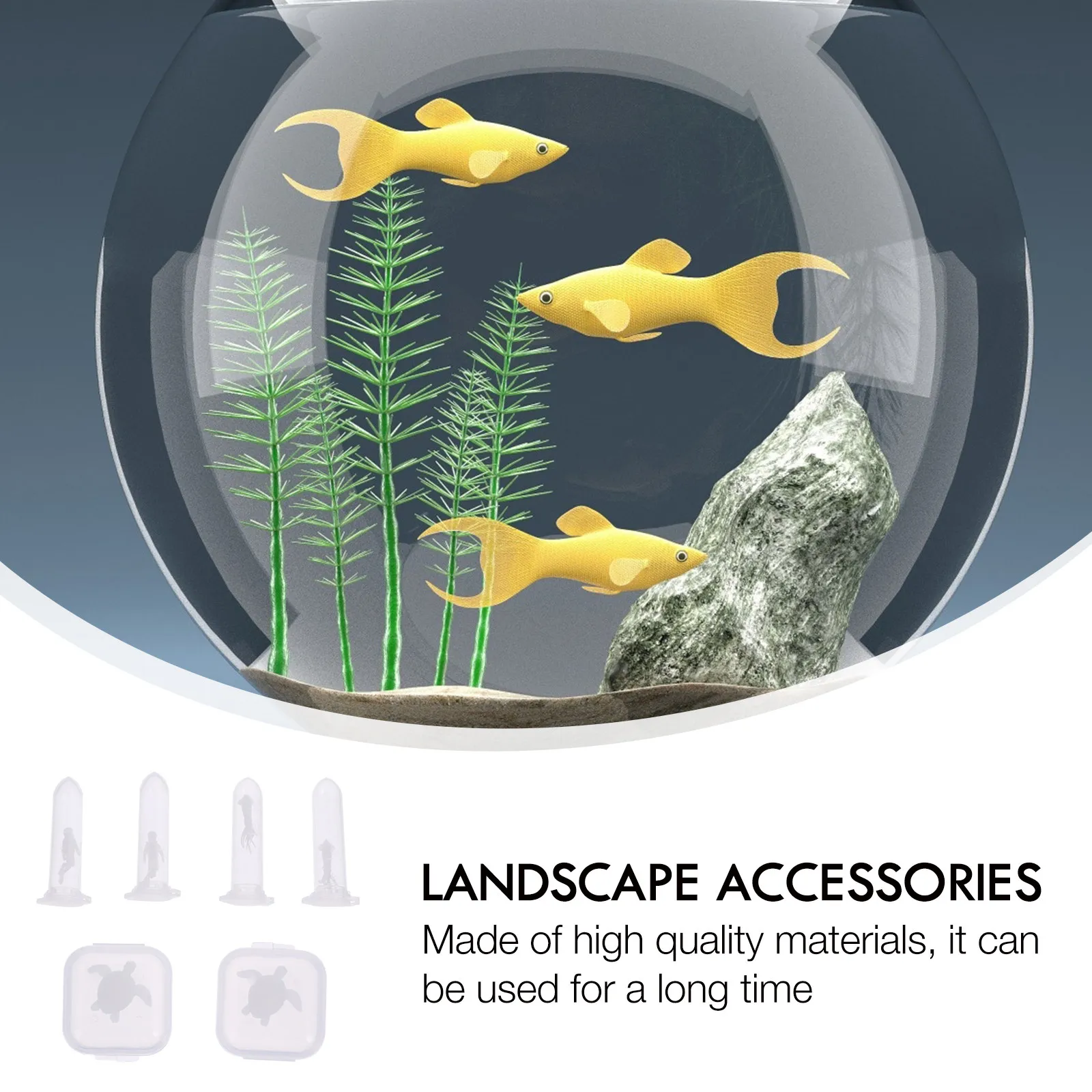 6Pcs Lifelike Turtle Diver Squid 3D Forest Micro Landscape Ornament DIY Mini Ocean Decor Epoxy Micro Landscape