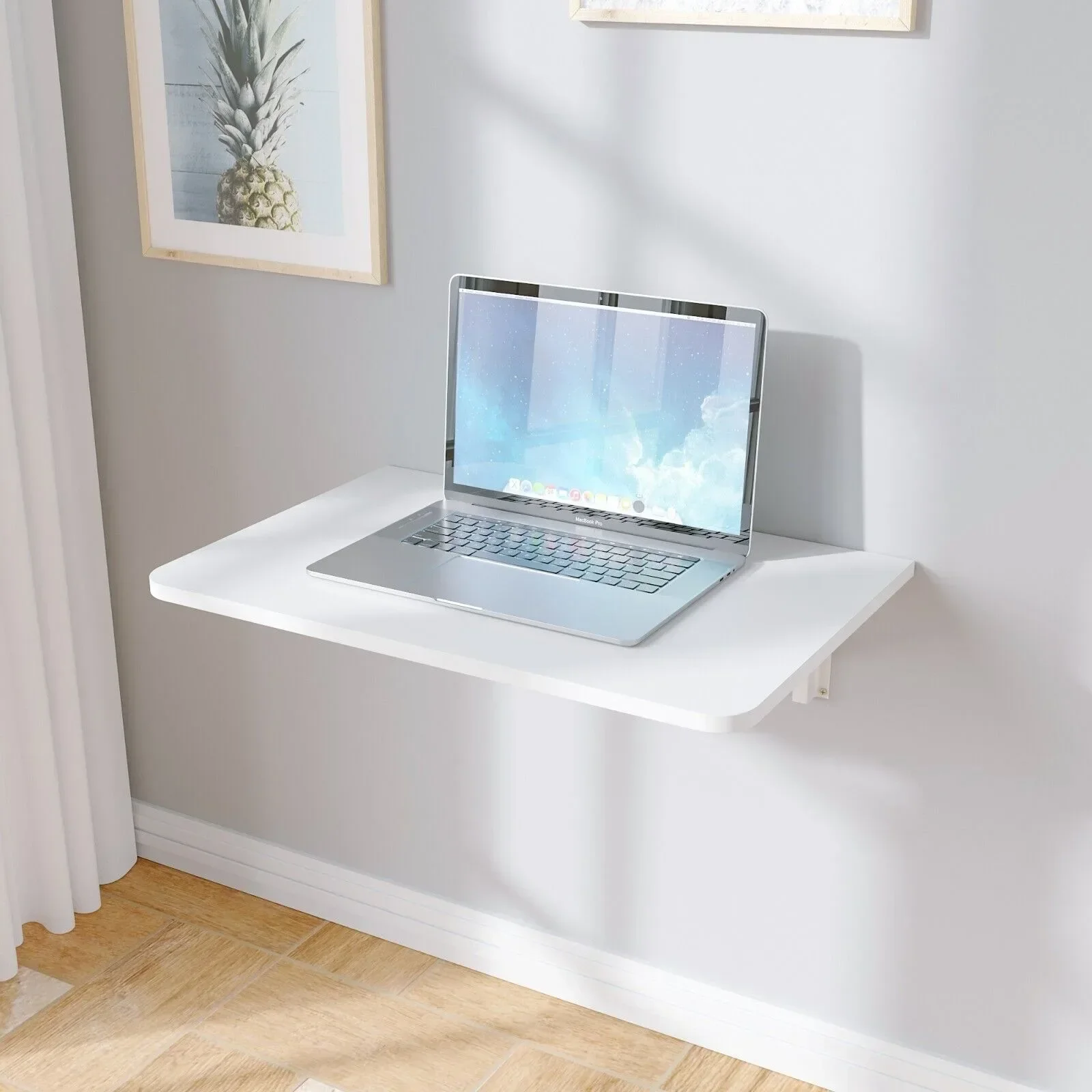 Foldable Wall-Mounted Laptop Desk with Stand, To Save Space