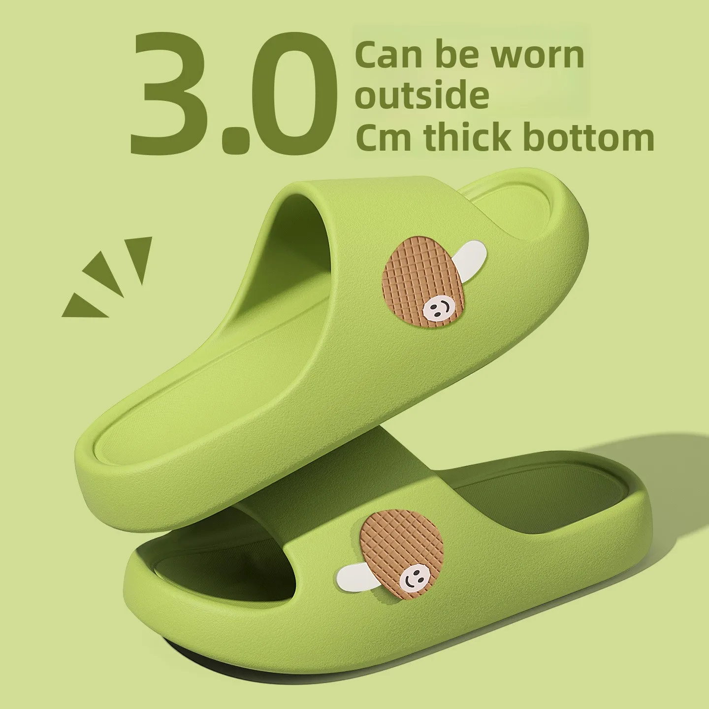 Cartoon Mushroom EVA Slippers Men Women Non Slip Summer Indoor Home Sandals Soft Sole Breathable Lightweight Casual Cool Footwea