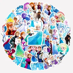 10/50pcs Disney Anime Frozen Elsa Stickers Cute Anna Princess Sticker Decals for DIY Girls Phone Luggage Diary Water Bottle