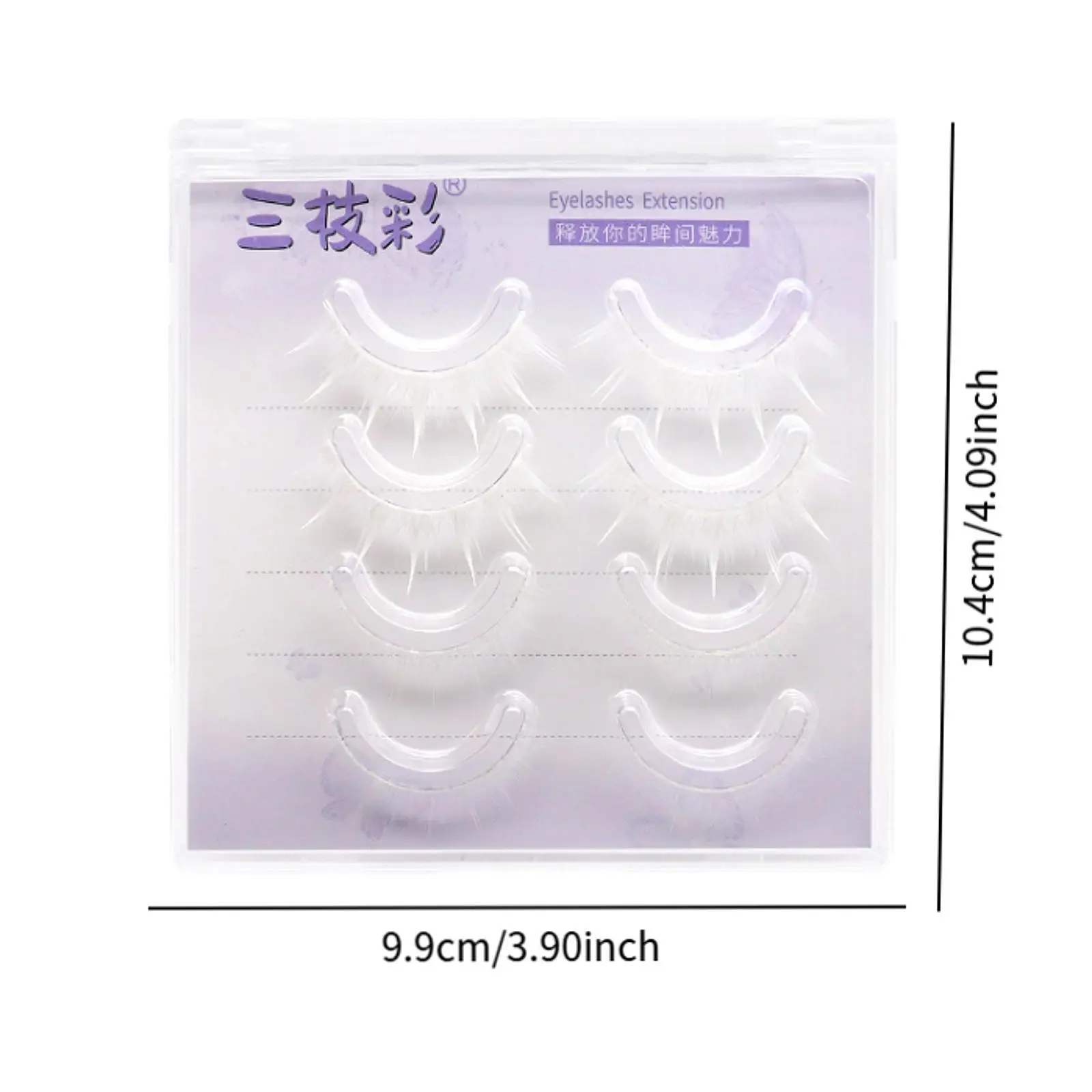 5Pcs White Lashes Comfortable Faux Eyelashes for Party Date Night Valentines