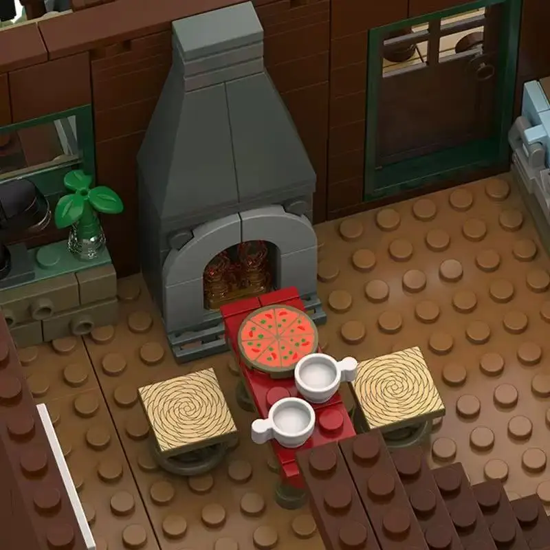 Lernspielzeug für architektonische Modelle, Bausteine, Spielzeug für die Straßenszene aus Holz, Weihnachtsgeschenke für Kinder