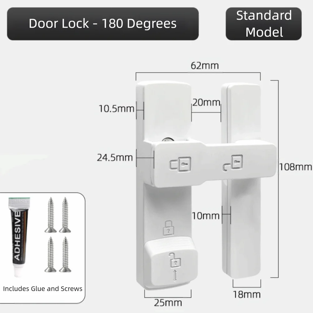 

Светящаяся дверная пряжка из цинкового сплава без перфорации, светящаяся дверная защелка, 180-градусный замок для раздвижной двери, склад