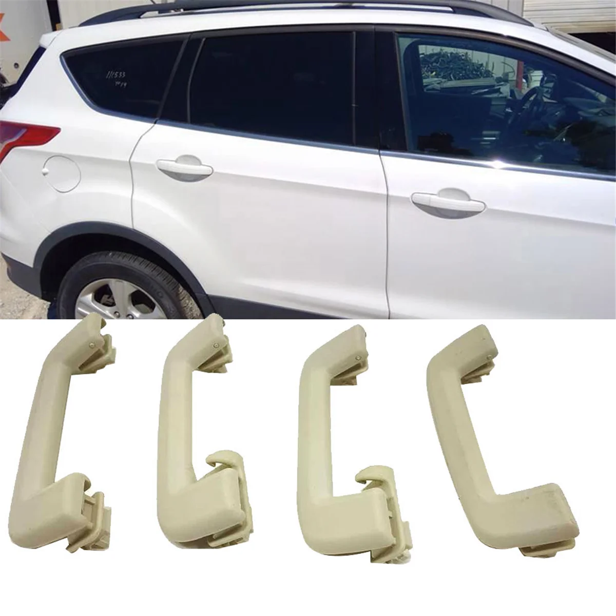 1Set/4Pcs Roof Assist Handle Pull CJ5Z-7831406-AA 7S7Z5831406AA for Ford Escape 2013-2019 Car Inside Auxiliary Hook