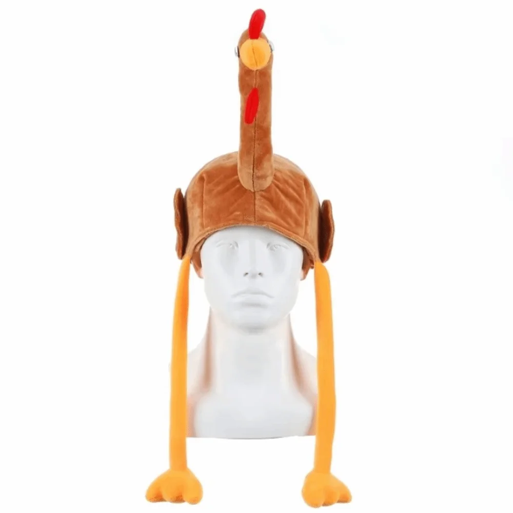 

Cute Thanksgiving Turkey Hats Comfortable Creative Long Leg Turkey Hat Unisex Funny Plush Turkey Caps Party Costume Accessories