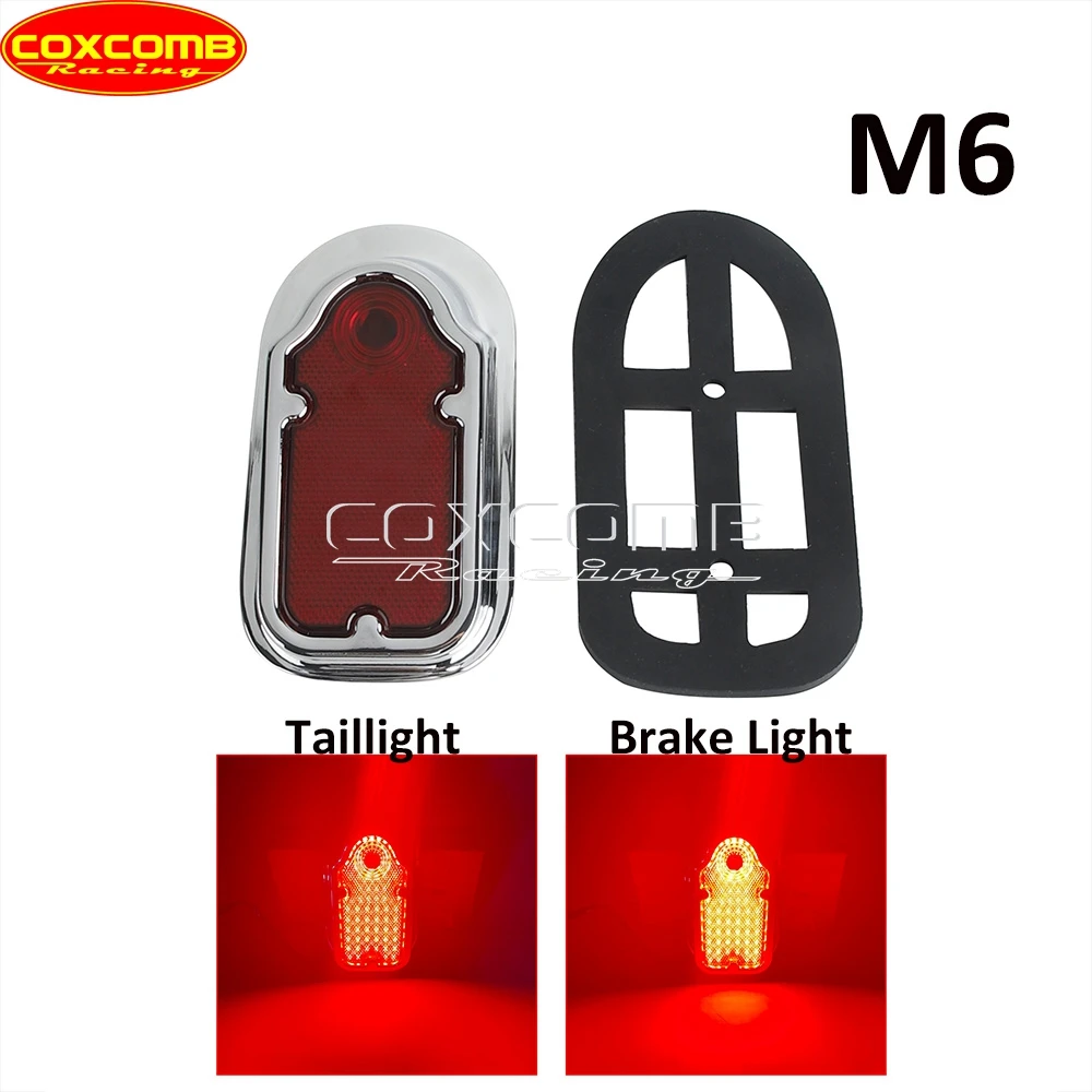 Motorcycle Tombstone LED Taillight Universal For Harley Yamaha Suzuki Honda Kawasaki BMW Cafe Racer Bobber Custom Red Brake Lamp