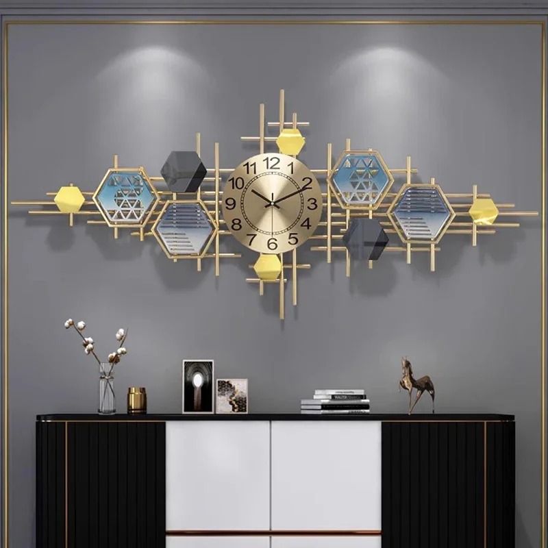 Modern Art Mural Wall Clocks Living Room Large Mechanism Aesthetic Wall Watch Silent Restaurant Nordic Reloj De Pared Home Decor