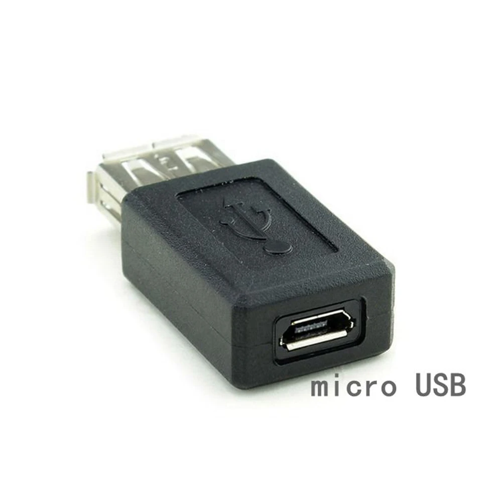 Colokan usb 2.0 ke usb mikro, konverter colokan usb 2.0 untuk USB hitam tipe A Wanita Ke mikro. USB MINI B Wanita