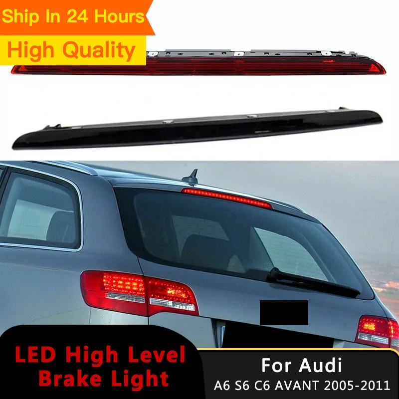 High Mount Brake Light Third Brake Light Brake Light LED Rear High Mount For Audi A6 AVANT S6 C6 2005-2011 4F9945097 Red Black