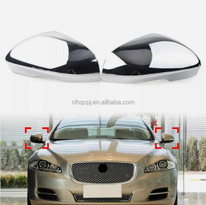 

For Jaguar XF2010-2020 XJ2015- 2019 XE2017-2020 Door mirror chromed C2D5488 C2D5489 Rear Side View Mirror Cover Cap