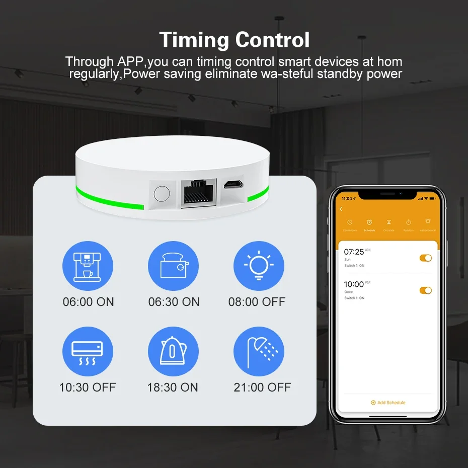 Tuya ZigBee 3.0 Smart Home Hub Wired Gateway Bridge with Network Cable Smart Life Remote Control Works with Alexa Google Home