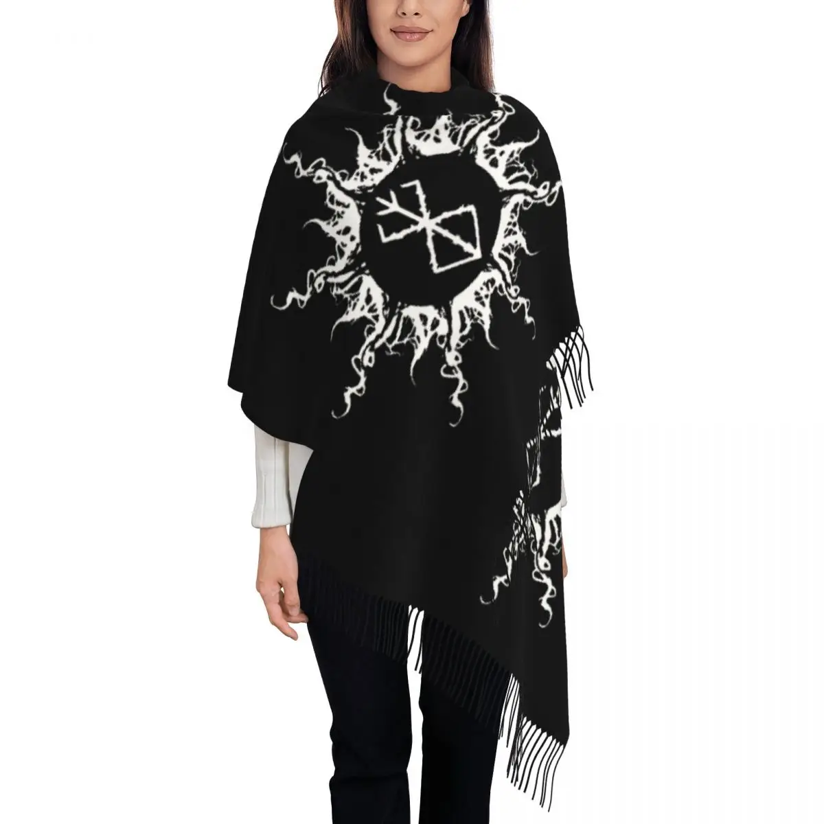 

Шарф с принтом аниме Берсерк для женщин и мужчин, зима-осень, теплые шарфы, шаль, накидка