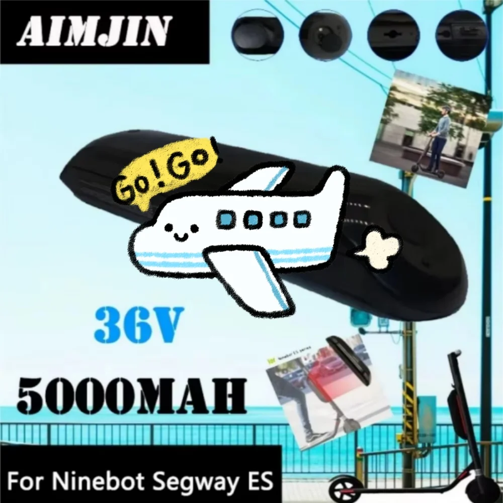 

36V 5000mAh Extra Battery for Ninebot KickScooter E22E ES1 ES2 ES4 E22 E25 E45 - Replacement Scooter Battery