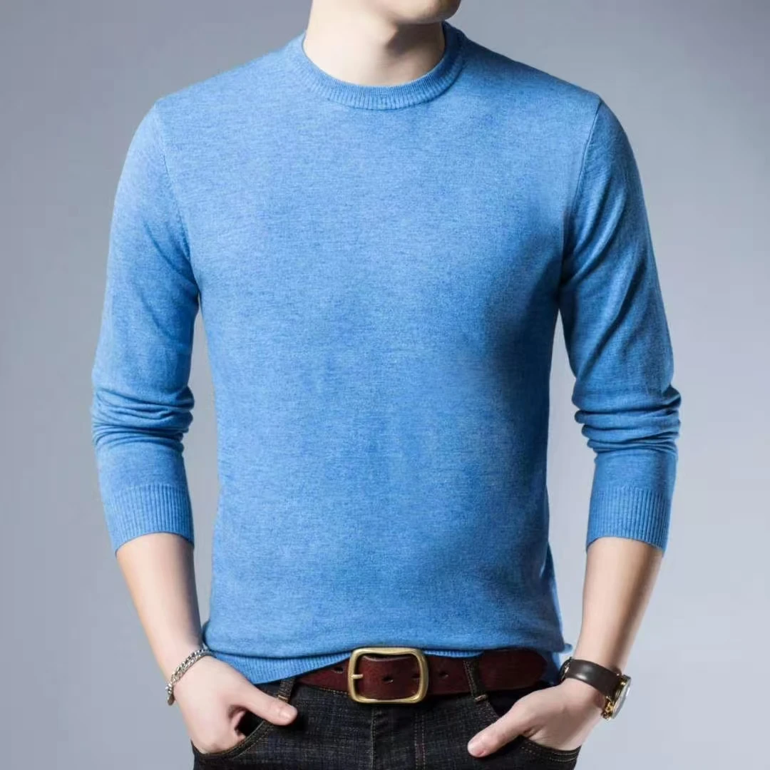 

Artsdon 2025 Spring Autumn Men's New Casual Lightweight Color round Ne Base Knitwear Cleanfit Coolmax Fiber Thin Model