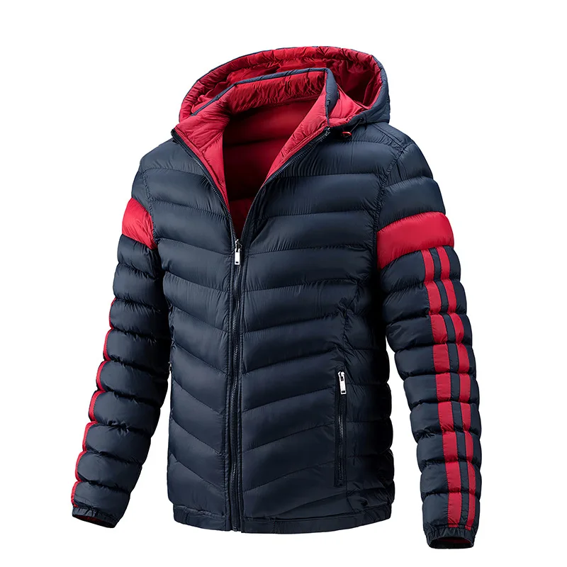 

New Cotton Padded Men's New Winter Hooded Cotton Padded Clothes Double-sided Casual Foreign Trade Single Youth Coat