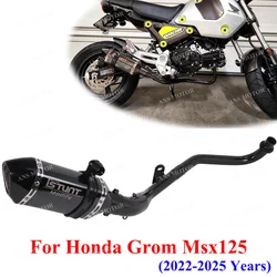 For Honda Grom Msx125 2022- 2025 Complete Exhaust System Motorcycle Exhaust Slip On Muffler Baffle With Removable DB Killer