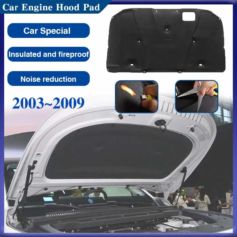 

Car Front Hood Engine Sound Heat Pad For Toyota Land Cruiser Prado J120 120 2003~2009 Firewall Soundproof Insulation Accessories