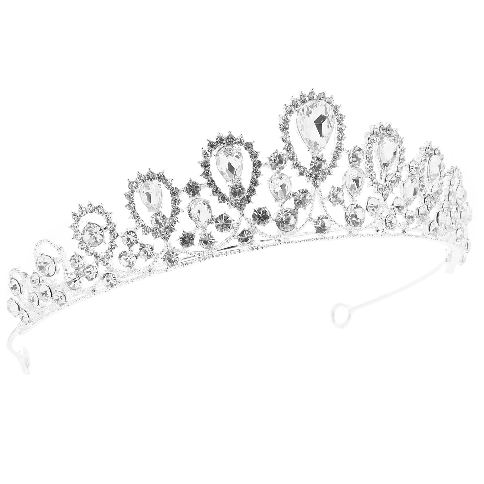 

Rhinestone Bridal Tiara Hair Accessories Silver Rhinestones Women Crown Headband for Girls Wedding Bride Party Prom