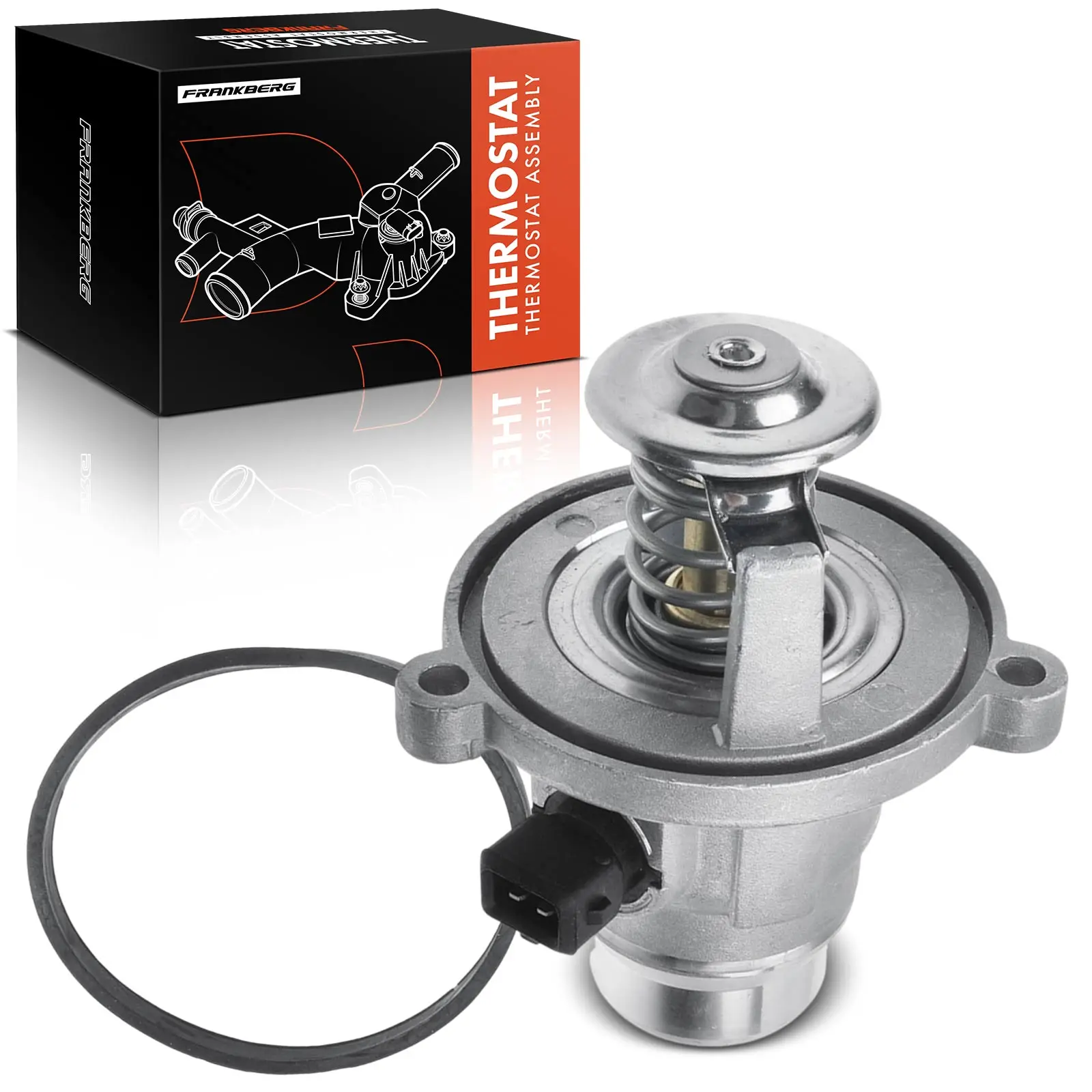 Frankberg 1x Thermostaat Koelvloeistof voor BMW F30 F32 E60 F10 E61 E63 F07 Rolls-Royce RR1 Bj 2001 11537502779 11537586885