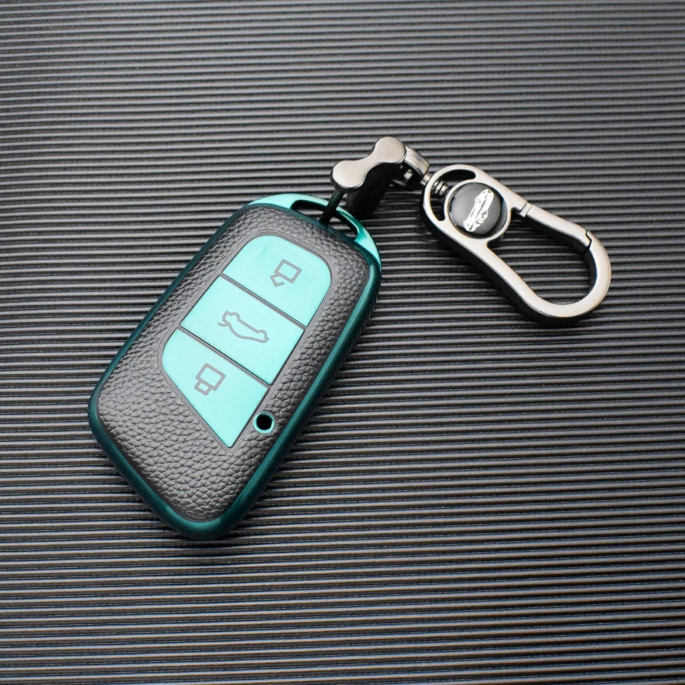Funda de TPU para llave de coche Chery EQ1 Little Ant New Energy QQ helado remoto Fob fundas Keyshell llavero titular accesorios para automóvil