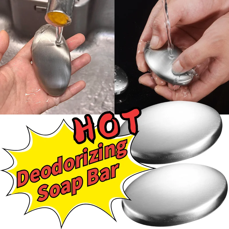 

10/5/3/pcs Stainless Steel Oval Soap Odor Kitchen Garlic Fish Deodorising Hand Washing Soap Deodorizing Eliminating Odor Tools