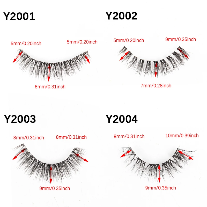 YSDO Manga Wimpern 5/10 Paar natürliche volle falsche Wimpern 3D Nerz Wimpern Extensions Cat Eye gefälschte Wimpern Faux Cils Make-up-Tools
