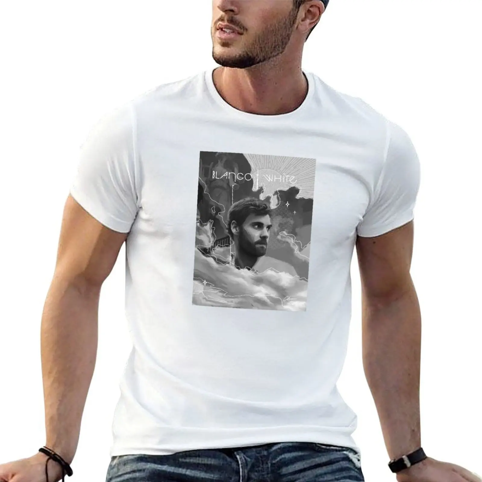 Blanco White T-Shirt Funny t-shirt oversized t shirt T-shirt men