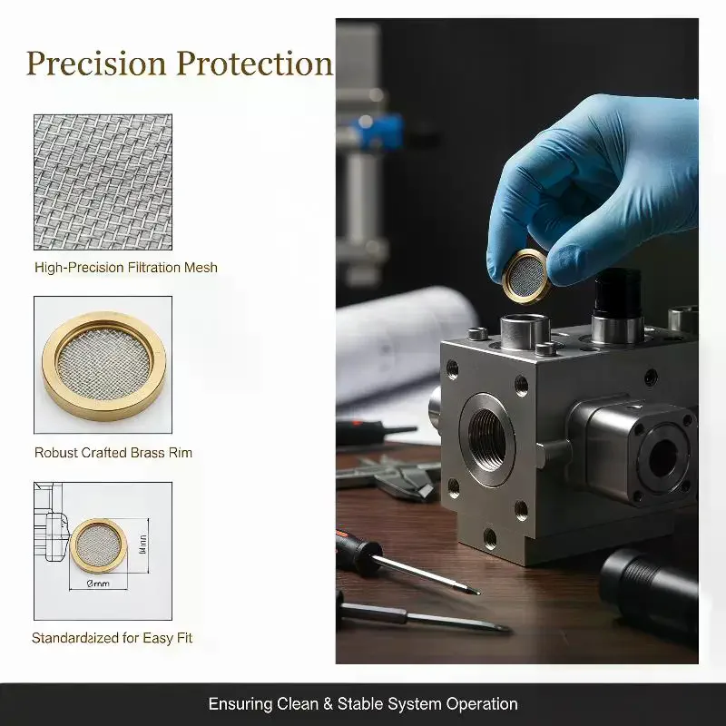 1 PCS Servo Valve Filter Disc A67999‑065 A67999‑100 A67999‑200 Pleated Button Strainers Brass Edge Fit Moog Hydraulic System