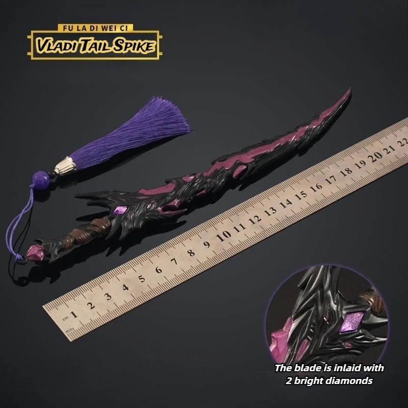 8.66in Game For Peace Peripherals Vladi Tail Spike Game Melee Knife Cosplay Props Collectible Models Ornaments Boys Toys Gifts