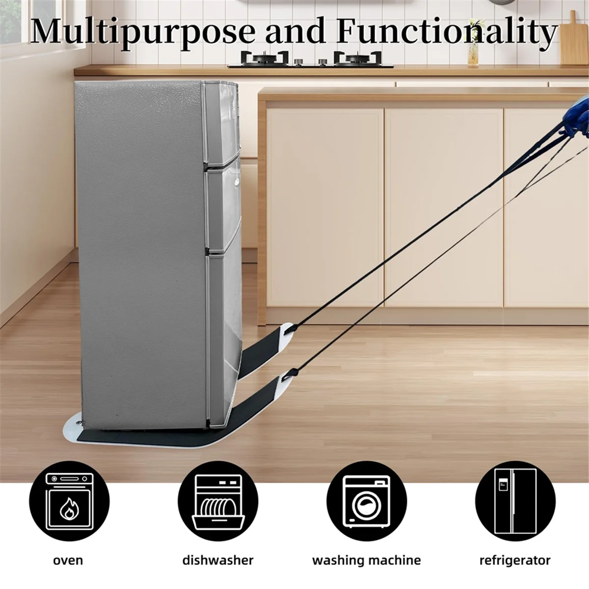 AA98 Appliance Furniture Sliders for Heavy Duty Carpet/Hardwood-660lb Capacity,Thick Non-Scratch Moving Pads for Refrigerator