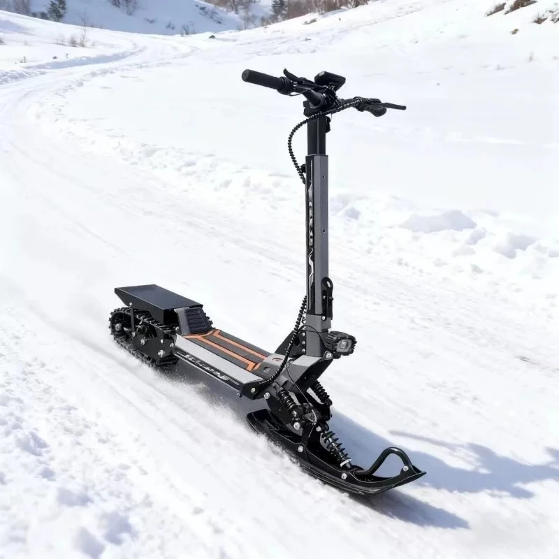 Electric snowmobile, dual-purpose snow scooter, lightweight tracked sled