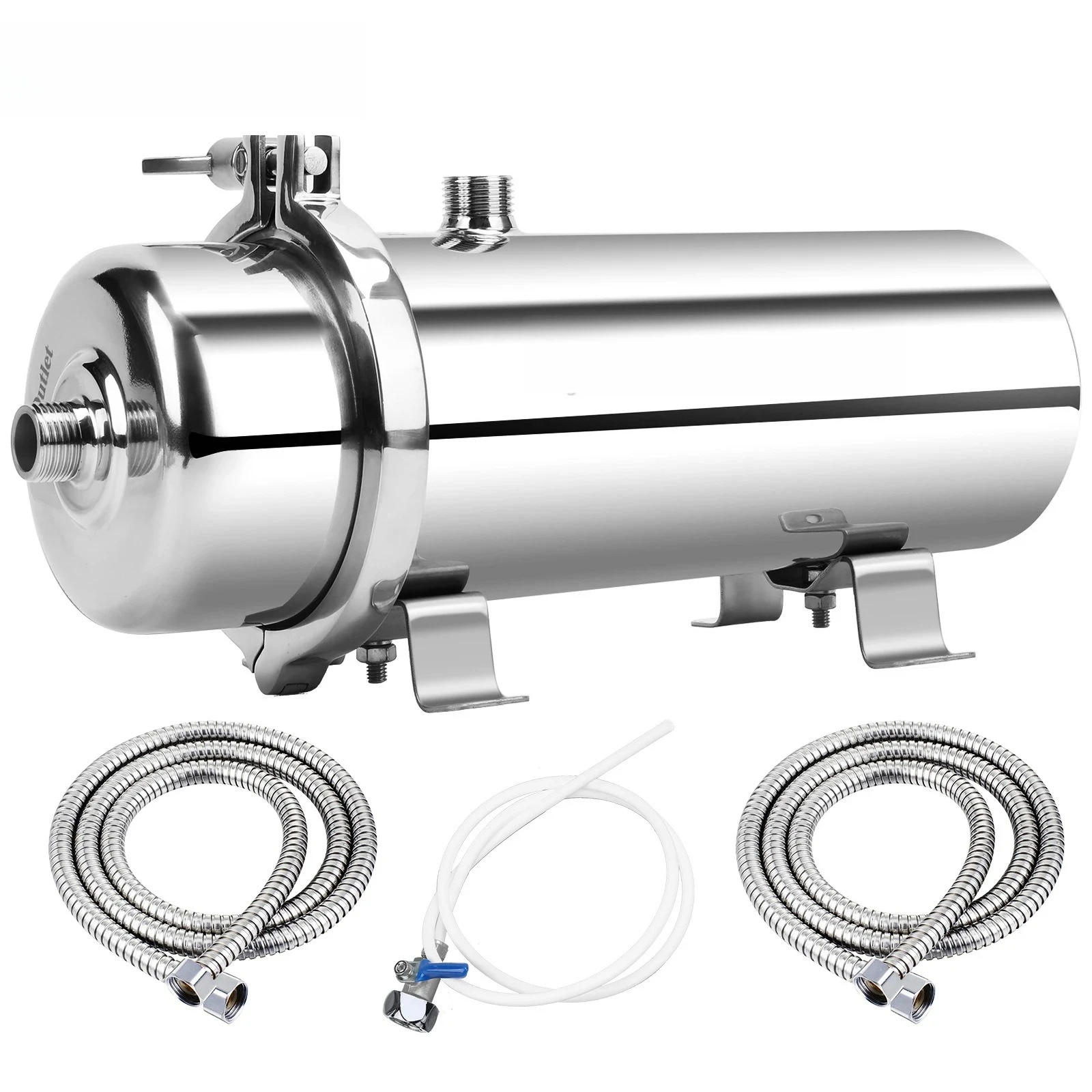 Whole house water purifier 0.01um PVDF pre-filter 1000L SUS304 water filter can be continuously cleaned for 5 years