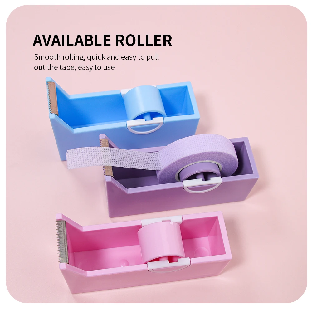 ANNAFRIS 1Pc Tape Holder Cutter Dispenser Organizer Plastic Rotating Tape Portable Cutting Tools for Eyelash Extension Makeup