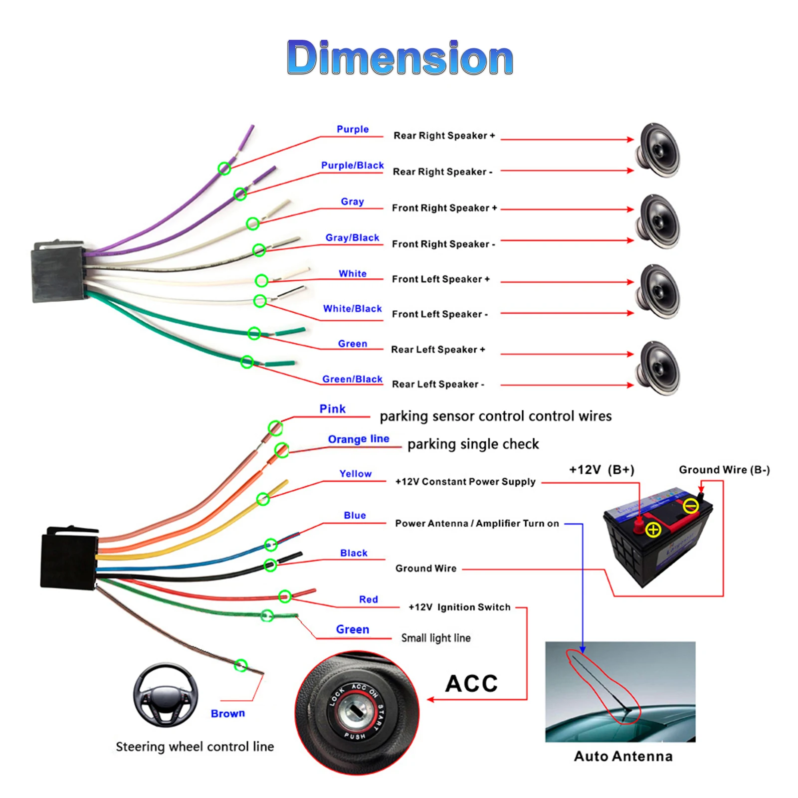 Podofo 1Din 7'' Auto-Multimediaplayer Kabelloses Carplay Android Auto Mirror Link Universeller Auto-MP5-Player Bluetooth FM DVR AUX-IN – Detail 16