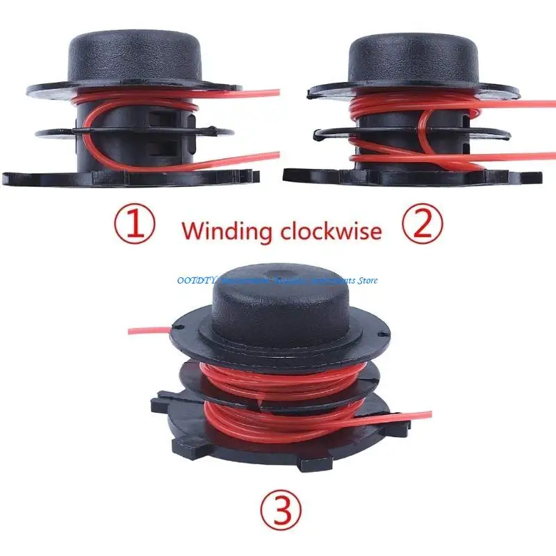 367D 6-Piece String Trimmer Industrial Grade Head Spool & Cover 6 Pcs/set Durable