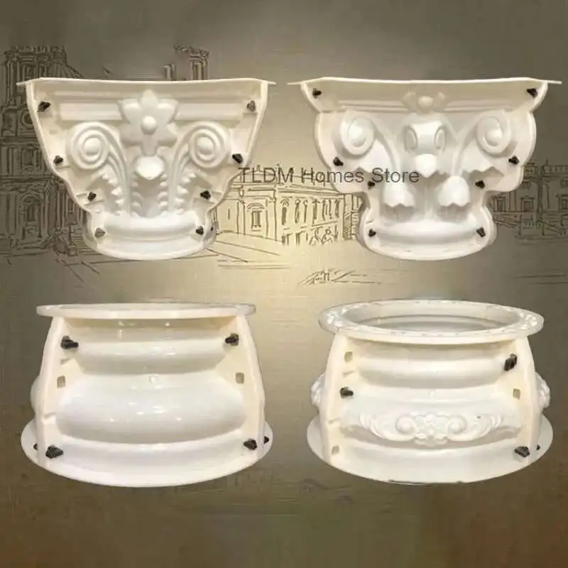 Roman Cement Plastic DIY Column Mold Household Garden Buildings for Cylindrical Square Closure European Balcony Decorative Molds