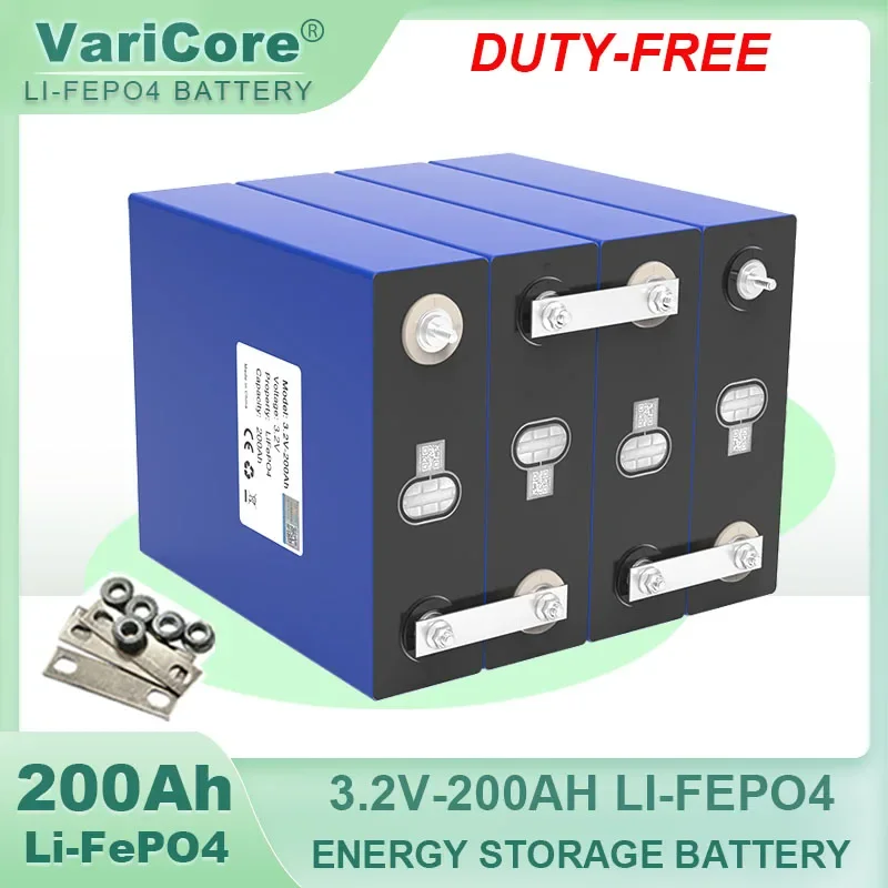 3.2V 200Ah LiFePO4 Battery Lithium iron phosphate batteries For 12v 24v 36v RV Campers Golf Cart Off-Road Solar Wind TAX FREE