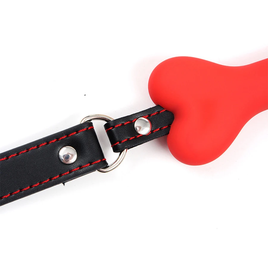 "Be My Little Dog" sex toys silicone Bone shaped silicone stopper, Silicone mouth plug, adult SM tools, flirting character - Image 4