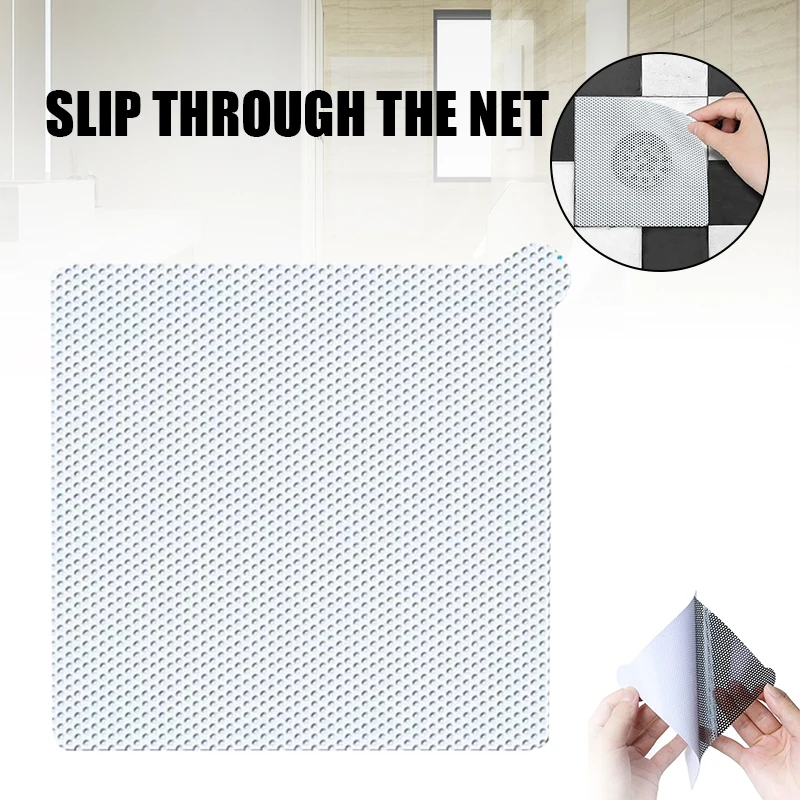 Waterproof Floor Drain Sticker Removable Shower Drain Hair Catcher Mesh Self Adhesive Sticker For Bathroom Kitchen