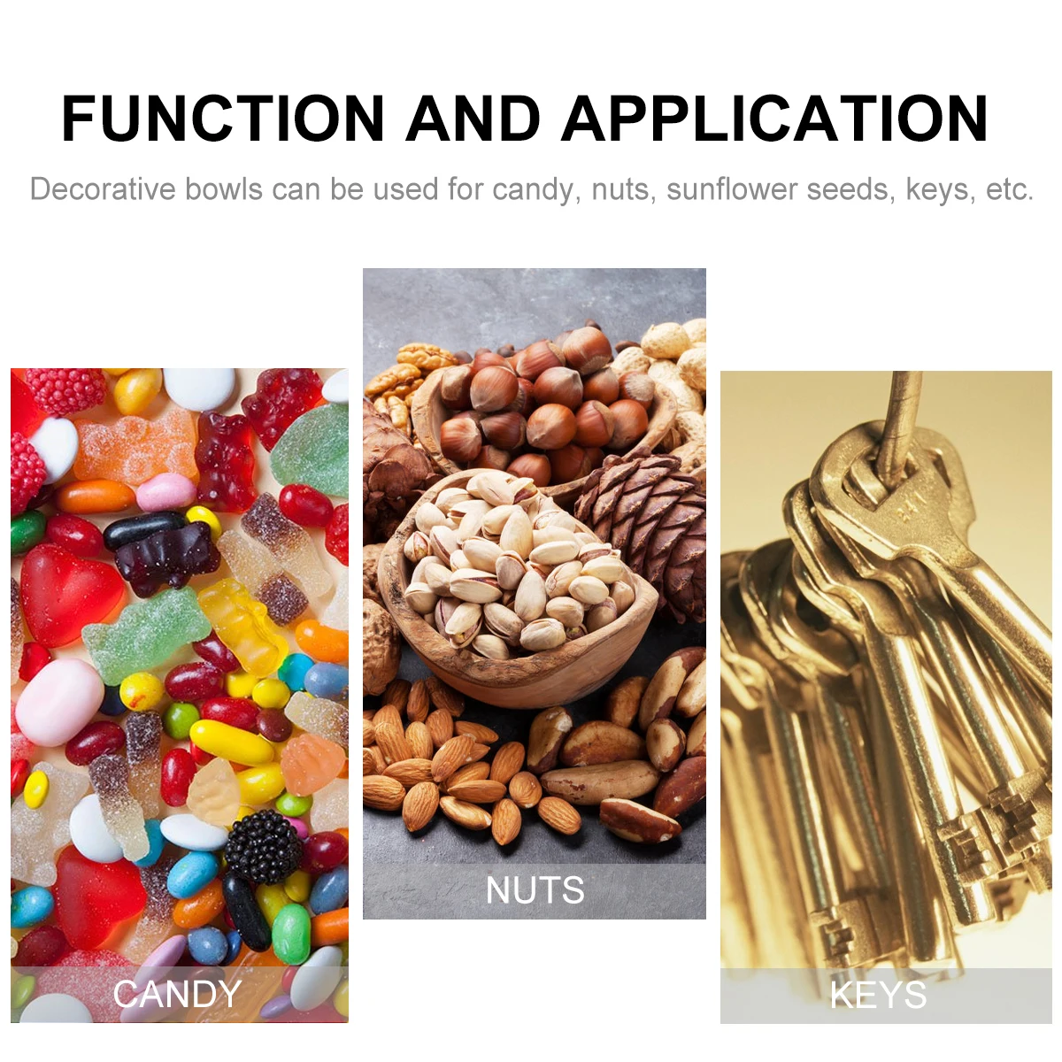 

1pc Coconut Shell Bowl Storage Tray Candy Container Nuts Holder Home Decor Living Room Office Snack Box Kitchen Bar