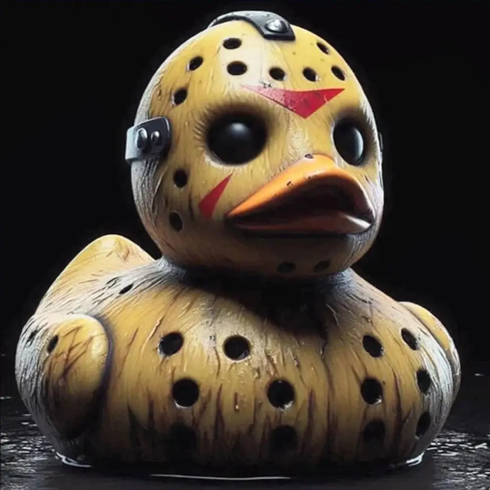 Halloween Classic Horror Movie Character Duck Ornaments 2024 New Creative Funny Satan Duck Ornaments Home Decoration Accessories