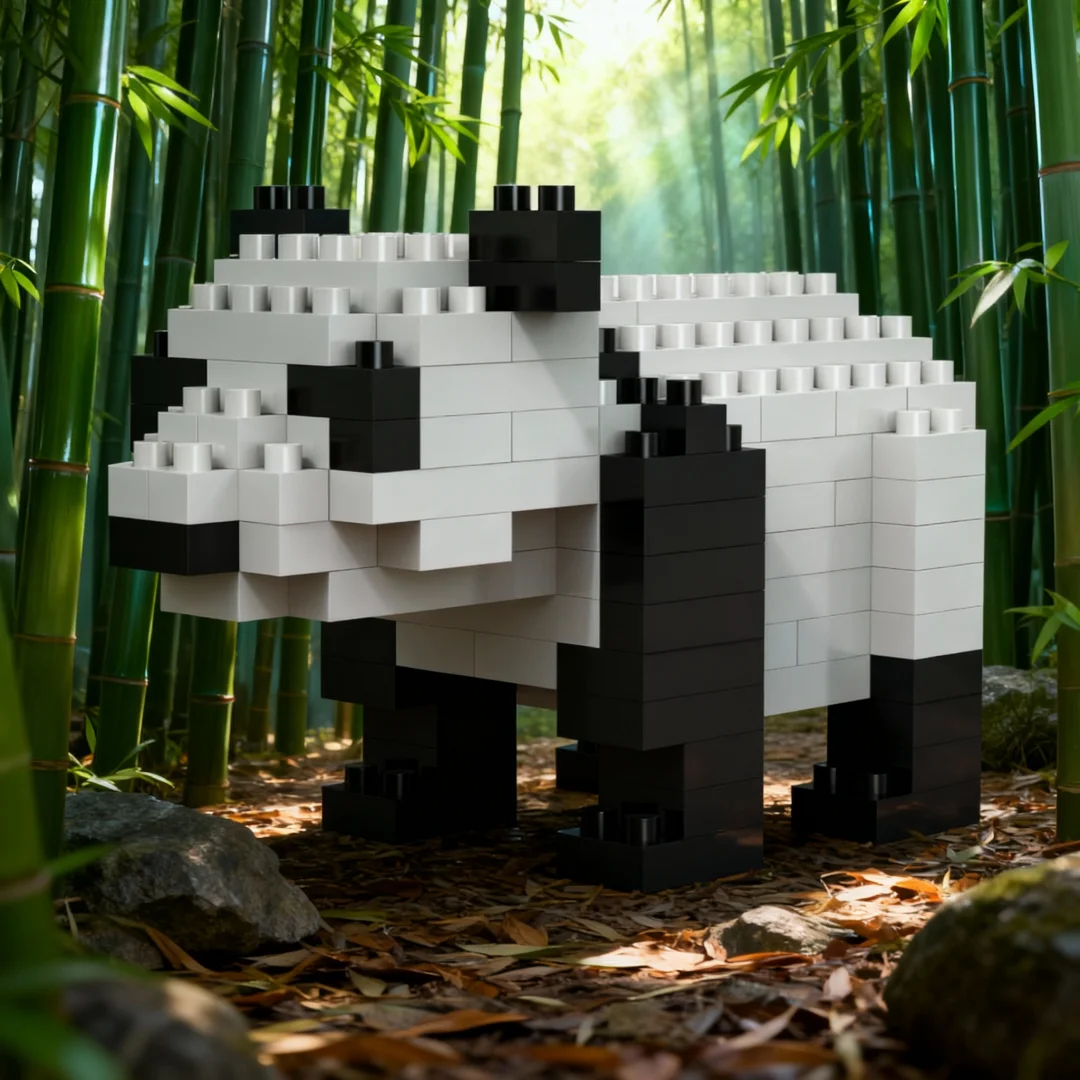 KNEW BUILT Panda Peacock Foxe Pinguin Haustier Katze Hund Micro Mini Gebäude Spielzeug-Kinder geliebt Party Dekor, Weihnachtsgeschenk, Puzzle Montage