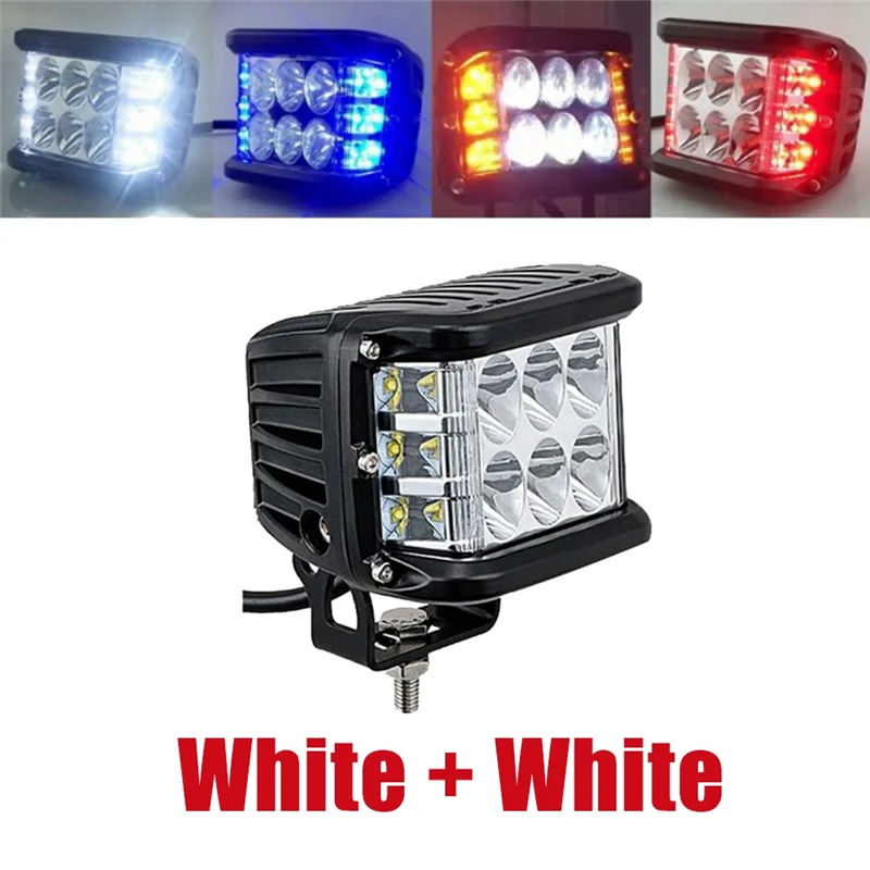 Auto Triple Side Lighted Work Light Dome Light Burst Flashing Light Headlight Spotlight Strobe Light LED Auto Supplies D