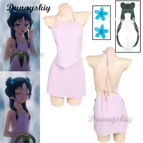 Anime Apothecary Diary Maomao Cosplay Bathrobe Costume Wig Fantasy Pink Underwear Clothing Disguise Adult Women Outfits