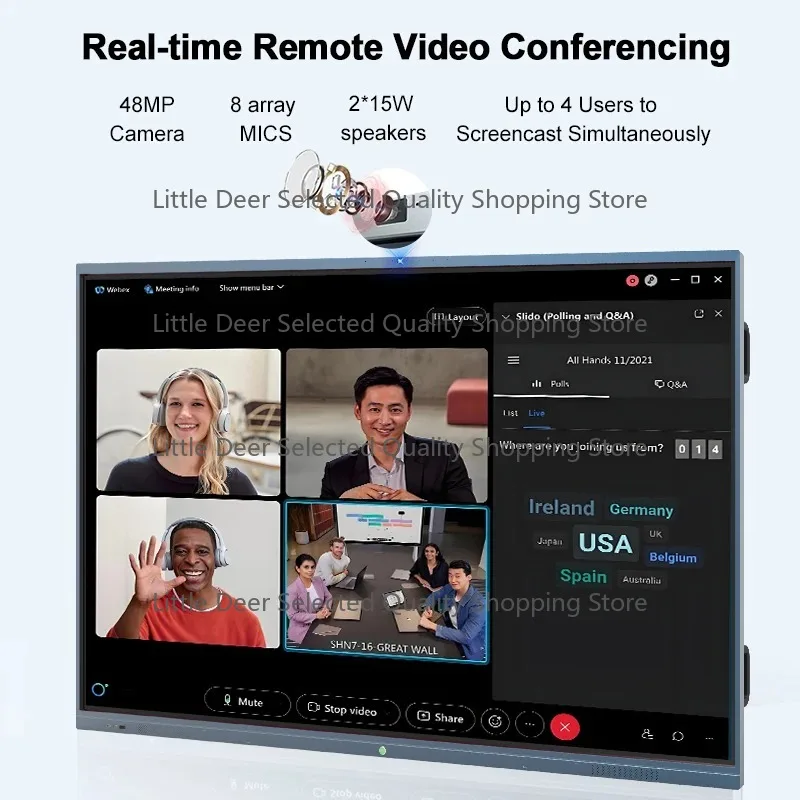 

Factory Price Education Screen Board 55 65 75 86 Inch Interactive Panel Board Touch Screen Interactive Whiteboard