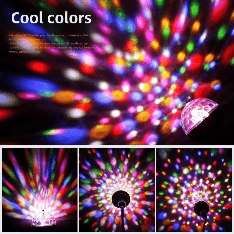 KTV バー装飾電気メッキゴールドマジックボール LED ステージ電球家庭用ミニアクリルカラフルな回転ボール電球ライト