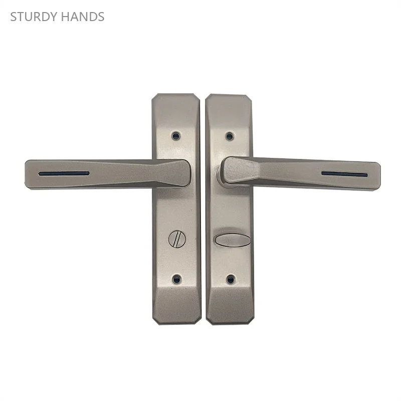 

1 set of thickened zinc alloy bathroom door locks bathroom plastic steel doors keyless single tongue locks