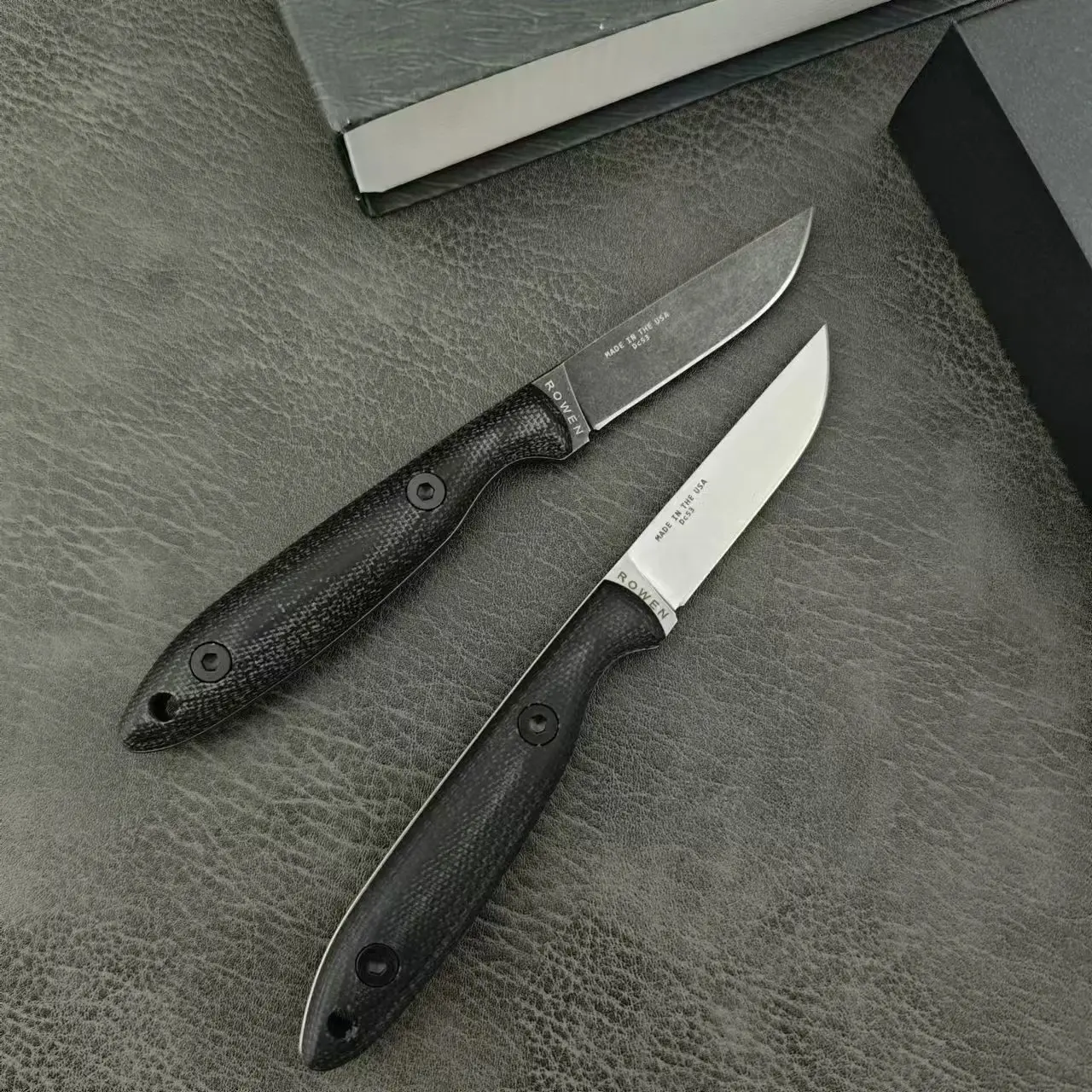 ESEE Stonewashed DC53 الصلب شفرة مثبتة الدفاع عن النفس في الهواء الطلق التكتيكية سكين صيد EDC التكتيكية العسكرية والعتاد مع غمد كيديكس