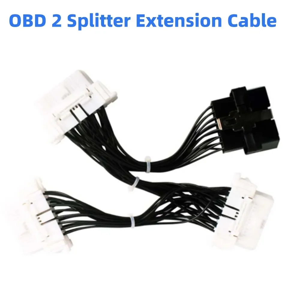 OBD 16 Pin OBD2 OBDii OBD 2 Splitter Extension Cable One Male To Three Female Y Cable OBD2 Splitter OBD2 Extension for ELM327