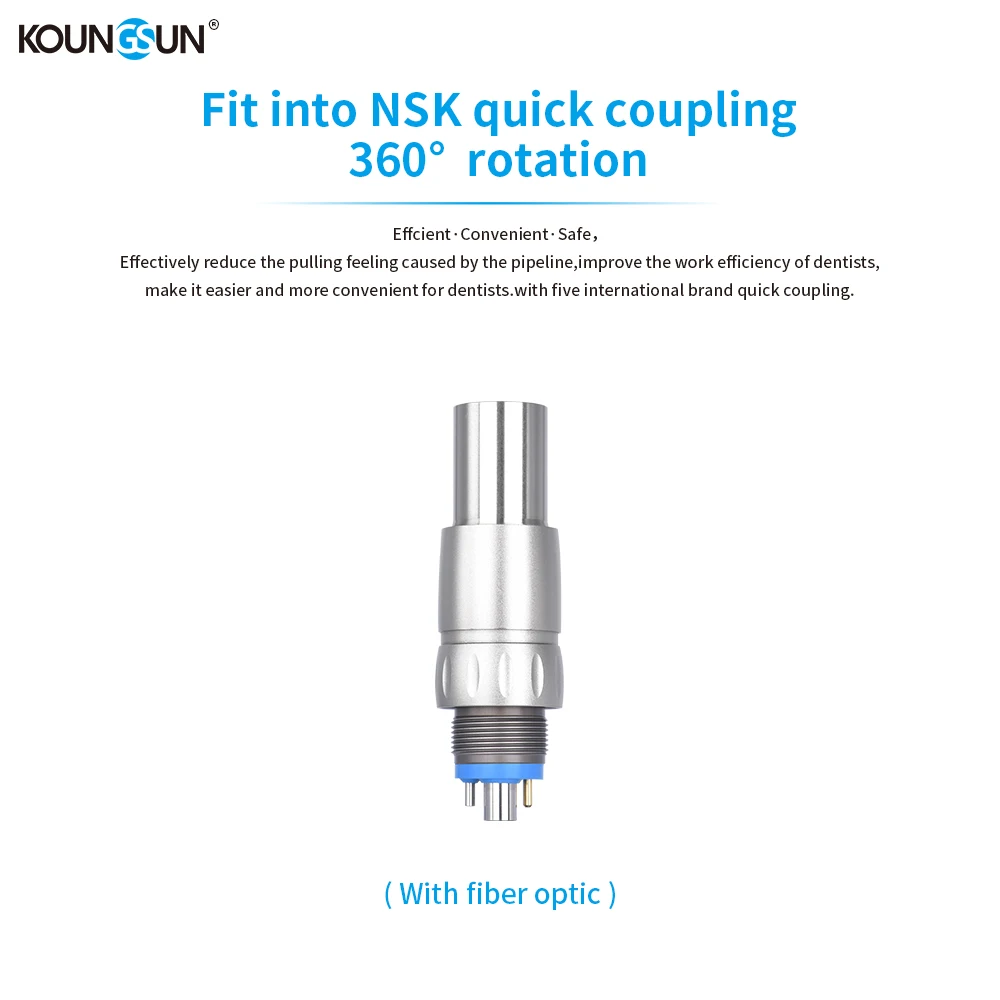 Fit NSK Coupling Dental high speed air turbine handpiece 26W 3X-Power Standatd Head Ultralight Titanium Body